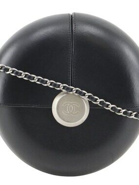 CHANEL ChainShoulder Shoulder Bag Evening in the Air black leather Women